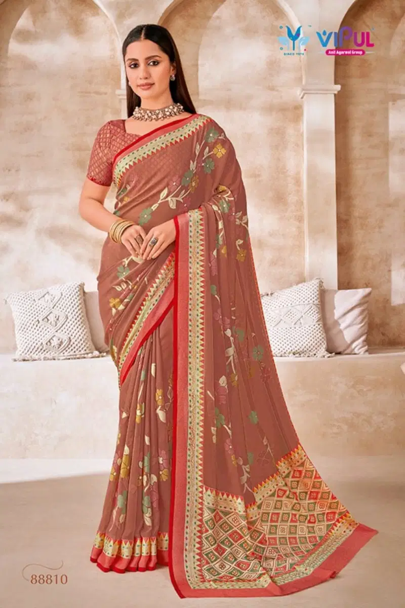 Elaichi  By Vipul Brasso Daily Wear Saree Wholesale Market IN Surat